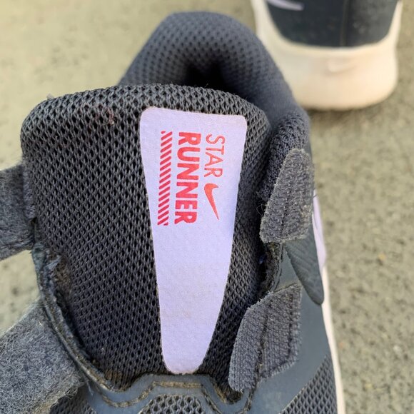 NIKE Star Runner Sneakers Toddler 6 6C Black Blue Running Shoes Unisex Girl Boys - Picture 7 of 9